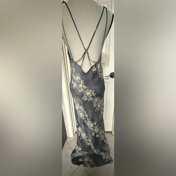 Free People Intimately Gray Dress with cream /pink Accents - Picture 3 of 6